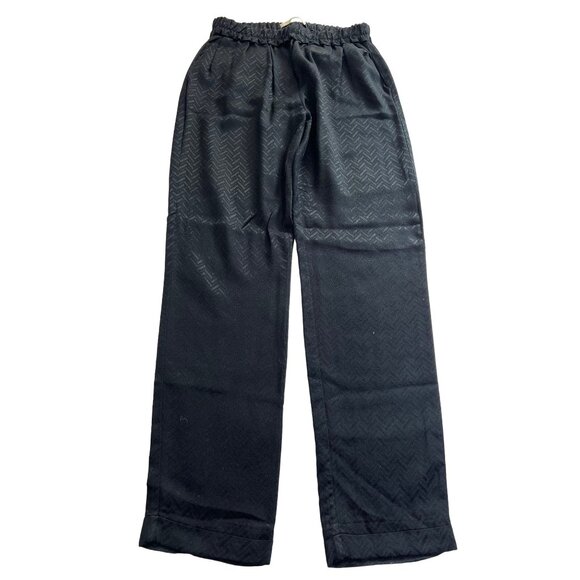 UTERQUE Herringbone Pants in Black - Picture 1 of 5